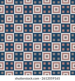 Elegant checkered seamless pattern. Art forms are grouped and arranged in a specific order. Vector image for print, textile, packaging, interior design and your other projects.