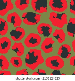 Elegant Cheetah Jungle Seamless Leopard Print. Modern Fabric Texture, Wild Fur Repeat Pattern. Leopard Print Seamless Vector Design. Glamour Animal Skin Fashion Pattern. Cheetah Textile Background.