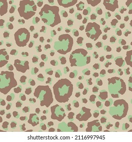 Elegant Cheetah Wildlife Seamless Leopard Print. Modern Fabric Texture, Wild Fur Repeat Pattern. Leopard Print Seamless Vector Design. Glamour Animal Skin Fashion Pattern. Cheetah Textile Background.