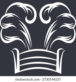 Elegant Chef Hat Illustration - Culinary Arts and Gastronomy Design Element
