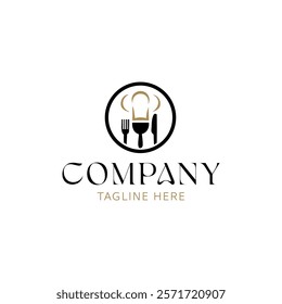 Elegant chef logo for restaurants, culinary brands, and food businesses