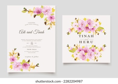 elegant cherry blossom card design