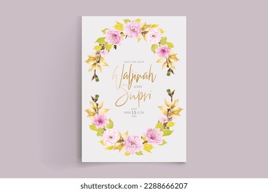 elegant cherry blossom summer floral card