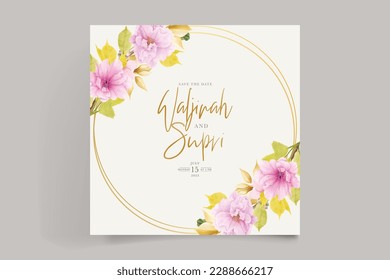 elegant cherry blossom summer floral card
