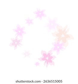 Elegant cherry blossoms with soft pink petals on a white background. A serene floral design perfect for seasonal themes, invitations, and decor, capturing the beauty of spring and nature's renewal.