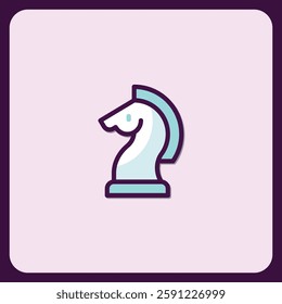 Elegant Chess Knight Icon Design Minimalist Style