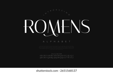 Elegant and chic serif font with flowing strokes, great for fashion and editorial use