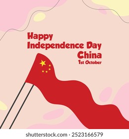 Elegant China Independence Day Post and Banner Design.