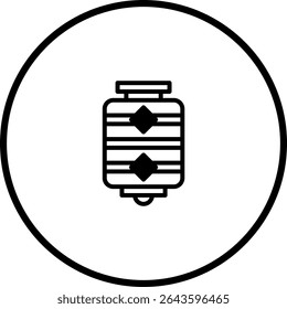Elegant Chinese Lantern Icon for Cultural Celebrations and Festive Decor Design