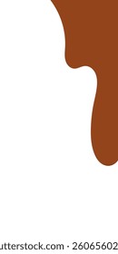 Elegant Chocolate Melt Drips. Liquid Chocolate Illustration, Food, Beverage, Graphics.