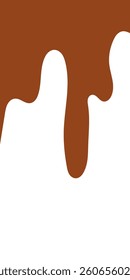 Elegant Chocolate Melt Drips. Liquid Chocolate Illustration, Food, Beverage, Graphics.