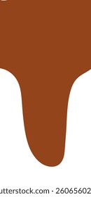 Elegant Chocolate Melt Drips. Liquid Chocolate Illustration, Food, Beverage, Graphics.