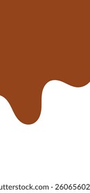Elegant Chocolate Melt Drips. Liquid Chocolate Illustration, Food, Beverage, Graphics.