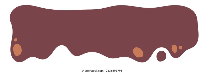 Elegant Chocolate Melt Drips. Liquid Chocolate Illustration, Food, Beverage, Graphics.