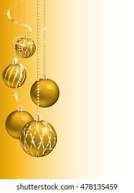 Elegant christmas background with christmas balls