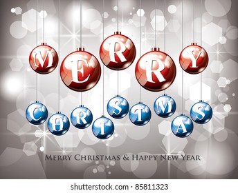 Elegant Christmas Background and Christmas balls vector