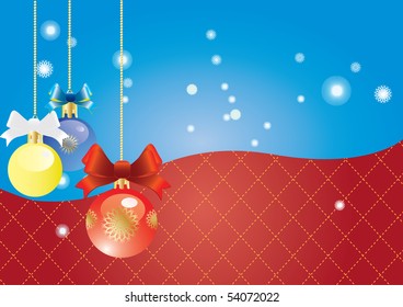elegant christmas background with baubles