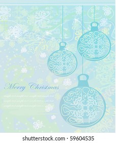 elegant christmas background with baubles