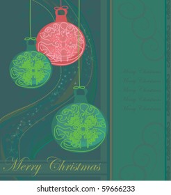 elegant christmas background with baubles