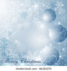 Elegant Christmas background with baubles