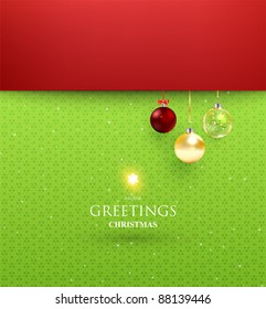 elegant christmas background with baubles