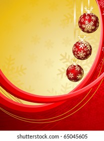 elegant christmas background with baubles. vector