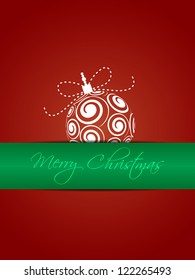 Elegant Christmas background with beautiful Christmas ball. vector illustration