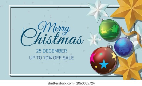 Elegant christmas background with branches and christmas balls