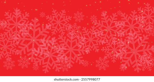 Elegant Christmas background featuring intricate decorative snowflakes on a rich red backdrop, adding a festive and sophisticated touch to holiday-themed designs.