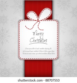 Elegant Christmas Background With Gift Box On White Background