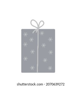 Elegant Christmas background with gift boxes made from snowflakes