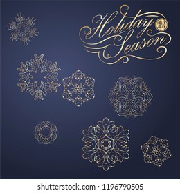Elegant Christmas Background with Gold Vector illustration