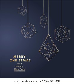Elegant Christmas Background with Gold Vector illustration
