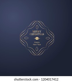 Elegant Christmas Background with Gold Vector illustration