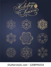 Elegant Christmas Background with Gold Vector illustration