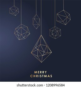 Elegant Christmas Background with Gold Vector illustration