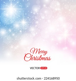 Elegant Christmas background with lights. Vector Illustration.