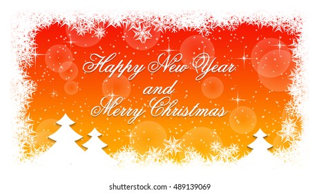 Elegant Christmas background. New Year background with snow. Vector Illustration.