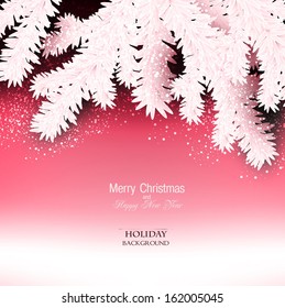 Elegant Christmas background with place for text . Vector illustration