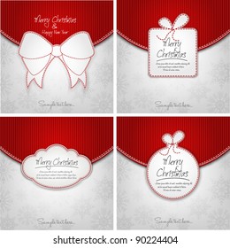 Elegant Christmas Background Set For Xmas Card