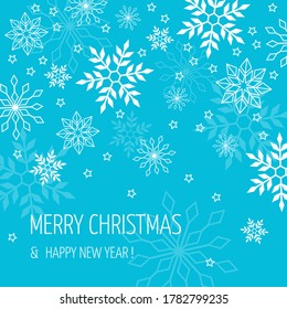 Elegant christmas background with christmas snowflake. Vector.
