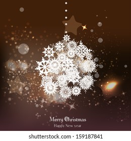 Elegant Christmas background with snowflakes