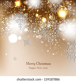 Elegant Christmas background with snowflakes