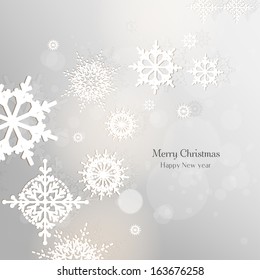 Elegant Christmas background with snowflakes