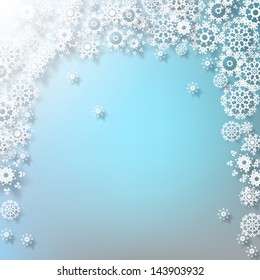 Elegant Christmas background with snowflakes. EPS 10 vector