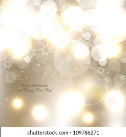 Elegant Christmas background with snowflakes and place for text. Vector Illustration.