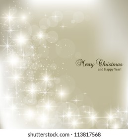 Elegant Christmas background with snowflakes and place for text. Vector Illustration.