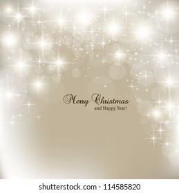 Elegant Christmas background with snowflakes and place for text. Vector Illustration.