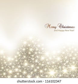 Elegant Christmas background with snowflakes and place for text.