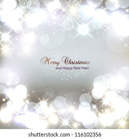 Elegant Christmas background with snowflakes and place for text. Vector Illustration.